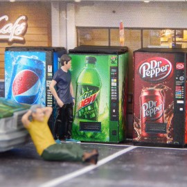 Unbranded 1/64 Diorama Display Vending Machine SODA Model City Scene Accessory S Scale - 7Up