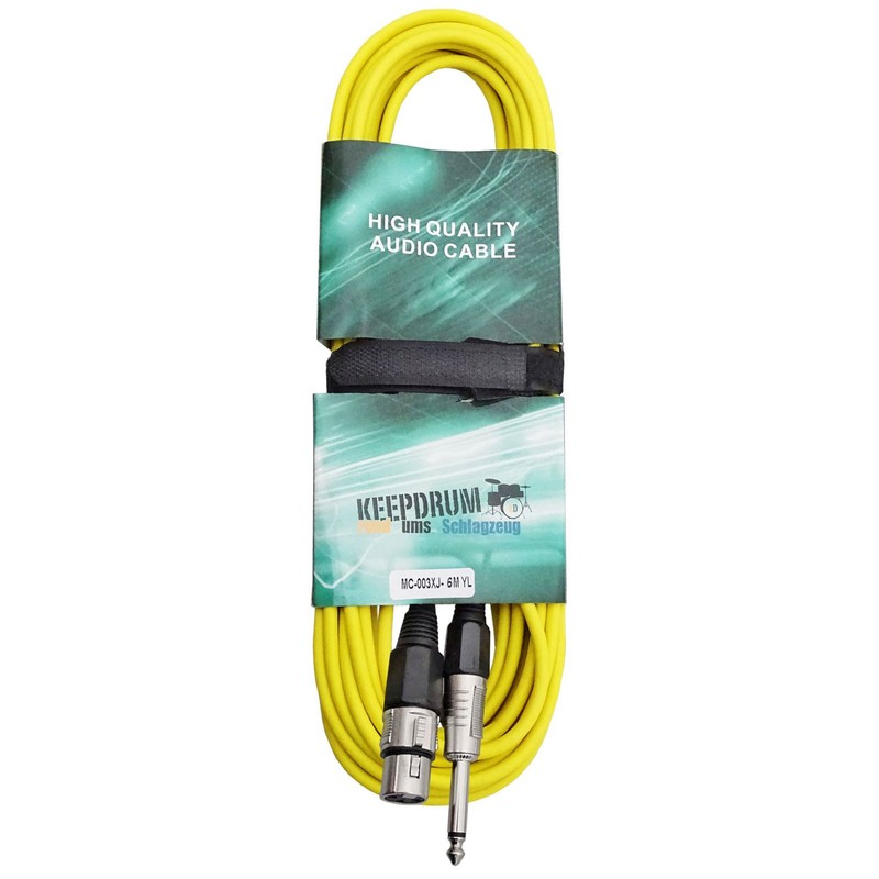 keepdrum MC003XJ 6 m Microphone Cable Yellow XLR Female to