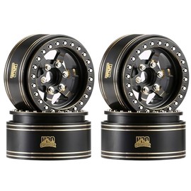 HooCrawler Heavy Brass 1.9'' Wheels Rim with Scale Beadlock Hardware for 1/10 RC Crawler TRX4 Capra SCX10 D90 VS4-10 Gen8 CC01