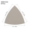 TA-VIGOR 8Pcs 4000 Grit Triangular Sandpaper, 90mm Hook and Loop