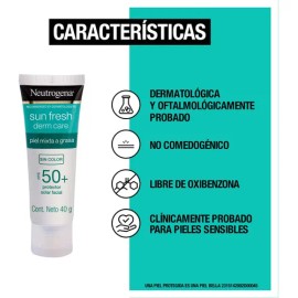 Neutrogena Sunfresh Protector Solar Sin Color FPS 40 2 Piezas Día Todo Tipo de Piel
