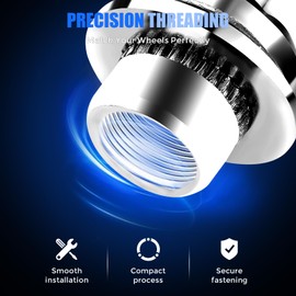 MEILUNBS 24PCS M12x1.5 Lug Nuts, 13/16 (21mm) Hex 1.85 Inch Length OEM Replacement for Lexus ES300 GS300 GS400, Toyota Camry Avalon Highlander, Mitsubishi Lancer Outlander Chrome