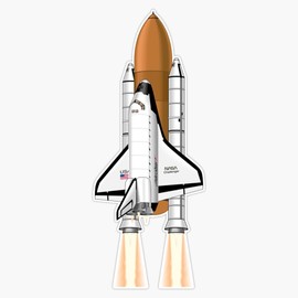 Space Shuttle Challenger - NASA Rocket Science Apparel and Gifts Sticker Bumper Sticker Vinyl Decal 5"