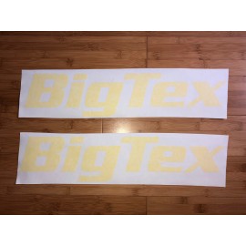 BIG TEX OEM Replacement TRAILER DECAL Stickers - SET OF 2 - 24” Yellow