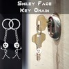 2Pcs Smiley Face Key Chain Sign Language Keychains for Women