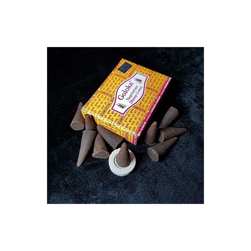 Goloka Nagchampa Dhoop Cones Incense Cones 120 Incense Cones 12