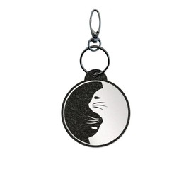 Reflexy Yin Yang Cat Motif Reflector Pendant - Recycled Felt Pedestrian Reflector Reflector Pendant Cat Kitten Cat Pet Yin Yang Jing Jang China Chinese Philosophy Opposite