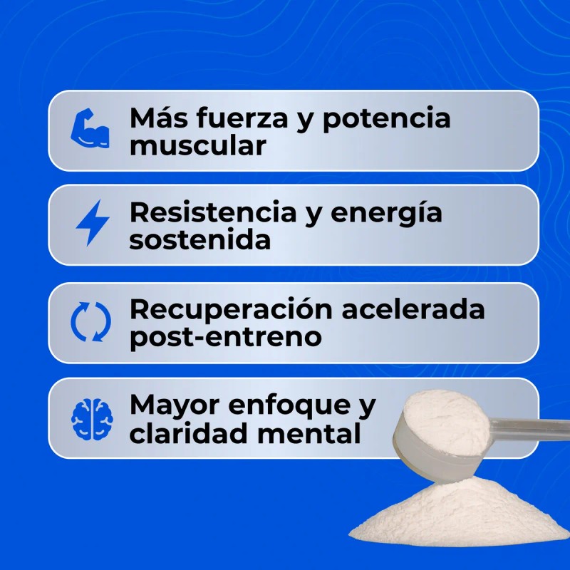 Creatina Monohidratada 100% Pura Micronizada Amarte Labs Sin Sabor