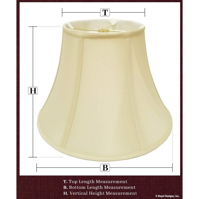 Royal Designs Rectangle Cut Corner Lamp Shade, Eggshell, (5 x