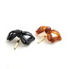 VingTAINE H7251-BK- Tortoise Shell Style Ribbon Pony Hook Hair Cuff