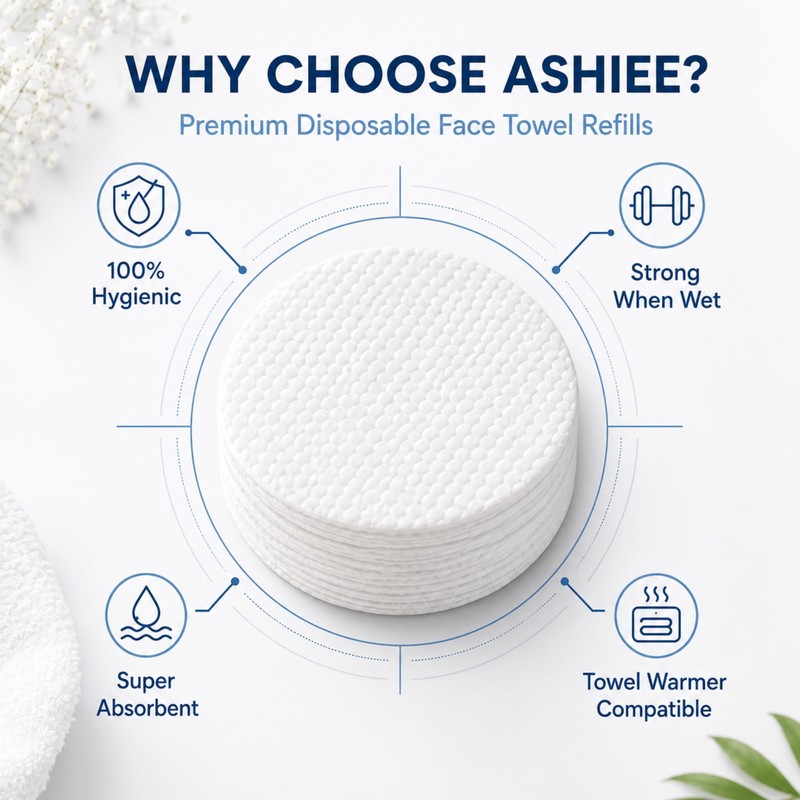 ASHIEE Hot Towel Warmer Refills, 80 Pcs Disposable Compressed Towels