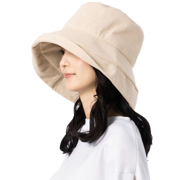 QUEENHEAD Women's Hat, UV Protection, Large Size, Brim Hat with