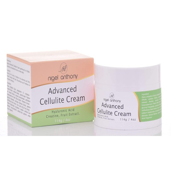 Nigel Anthony ADVANCED CELLULITE CREAM – Skin Care Treatment for Cellulite and Stretch Marks, Firming Toning w/Hyaluronic Acid + Creatine + Fruit Extract