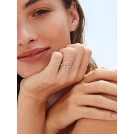 Bestyle Celtic Knot Rings for Women Hypoallergenic Silver Band Ring, Irish Infinity Love Ring Promise Ring for Her, Great Celtic Jewelry Gift for Christmas Valentine's Day,Size 7