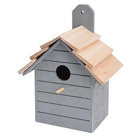 ABRUS® Wooden Bird House Outdoors | Assorted Decorative Hanging Bird House Garden (Grey)