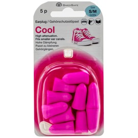 Swedsafe Cool Women's Ear Plugs 33 dB - Hearing Protection Concert Festival with High Insulation Value Pink