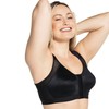 Leonisa Women's Posture Corrector Wireless Back Support Bra, Black, 40B