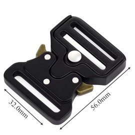 Metal Buckle for Dog Collar | 3 cm Width | Metal Buckle | for Nylon Belt | Clasp | Military Belt | Men's Belt Military German Army | for Belt 30 mm, Black, silver, copper