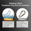5Pcs Stainless Steel Spring Snap Hook Carabiner Clips for Heavy