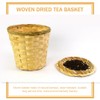 Round Bamboo Weaving Tea Basket with Lid - Mini Tea