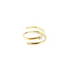 SINGULARU - Spiral Spark Gold Ring - Adjustable Ring -