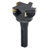 Accusize Industrial Tools 3'' Carbide Indexable End Mill, R8 Shank,