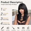 NOSTALGIA Wig with Bangs, 20 Inch, 4x4 Realistic Scalp, Natural