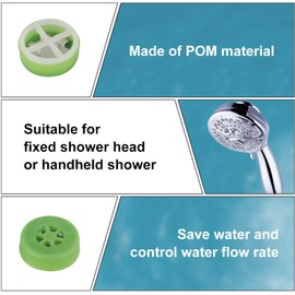 Hibbent 9 PCS Water Flow Restrictor 1.5/1.75/2.0/2.5/3.0 GPM Set, Shower Flow Control Valve Shower Water Flow Reducer, Shower Flow Reducer Limiter Regulator for Fixed Shower Head or Handheld Shower