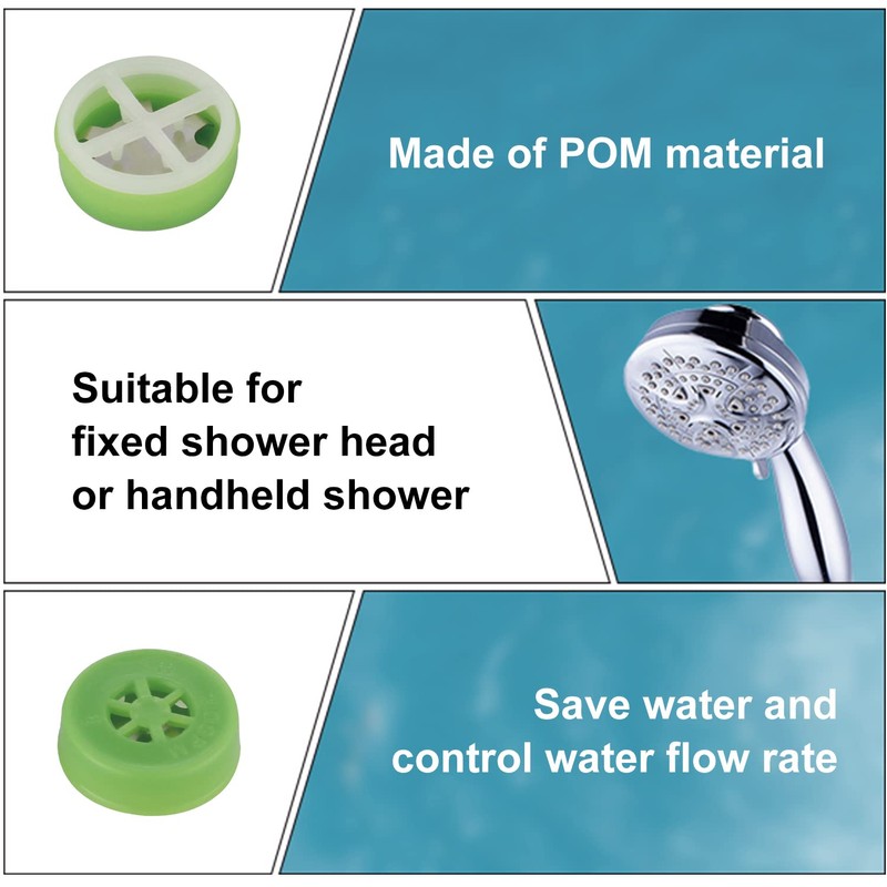Hibbent 9 PCS Water Flow Restrictor 1.5/1.75/2.0/2.5/3.0 GPM Set, Shower