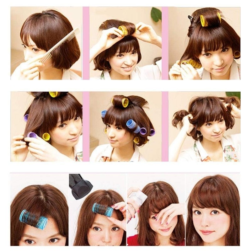 6Pcs Self-Grip Hair Rollers, Salon Quality Hairdressing Curlers, DIY Hairstyle