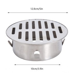 Tyenaza Floor Drain Outdoor Floor Drain Basement, Floor Drain Shower, Yard Drain Floor Drain Filter Stainless Steel Loft Drain Balcony Round Floor Drain Outdoor (5 x 3.9 inches, 110 Flat Mouth)