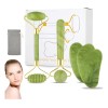 AOKUN Kit 5pzs Rodillo De Masaje De Jade Gua Sha
