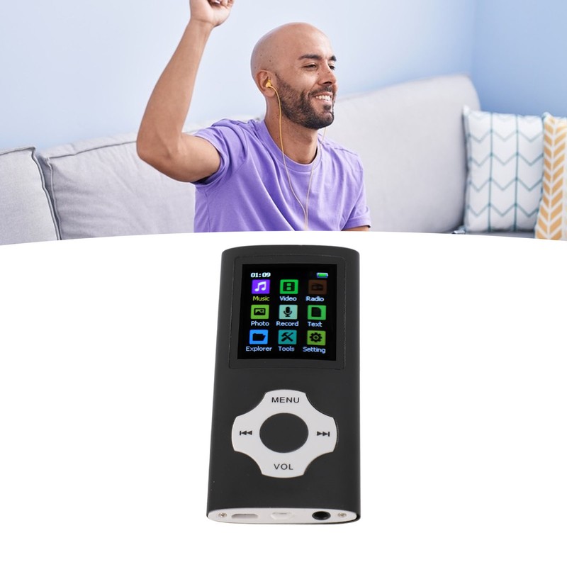 MP3 Player HiFi Lossless Rechargeable 1.8in TFT Screen Portable Music