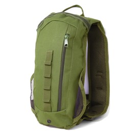 M MCGUIRE GEAR Hydration Backpack, Multi-Pocket Hiking Backpack with Hydration Bladder, Water-Resistant Nylon Water Bladder for Running, Cycling, and Biking, 3L/100 oz. (Olive Drab)