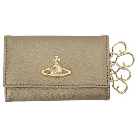 Vivienne Westwood 51020001 L001N Saffiano Leather 4 Key Case, metallic grey, Free size