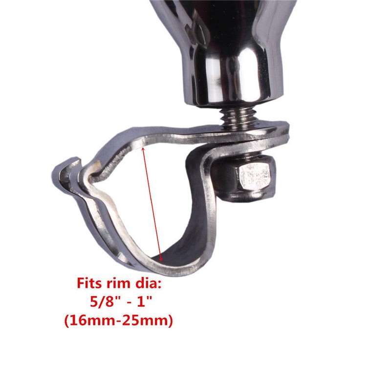 Steering Wheel Maneuvering Knob, 316 Stainless Steel Boat Steering Wheel