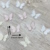 15pcs Pearl Organza Butterfly Embroidered Lace Trim,Double Layers Butterfly Wedding