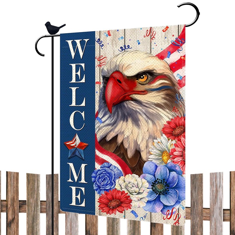 Independence Day Garden Flag | Patriotic Welcome Flag,Patriotic Eagle Flags