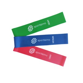 Sportisimo Set de 3 Mini Ligas de Resistencia Bandas Elásticas de Ejercicio Gimnasio Gym Gluteo Piernas