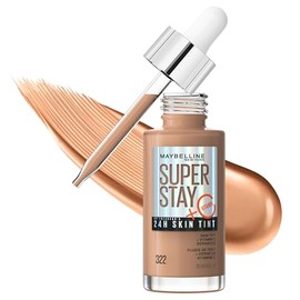 MAYBELLINE Maybelline Super Stay Up to 24HR Skin Tint, base de maquillaje de cobertura ligera a media radiante, maquillaje con vitamina C, 322, 1...  
