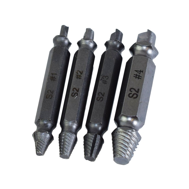 4pc Screw Extractor Grip Broken SpeedOut Stud Remover PH1 to