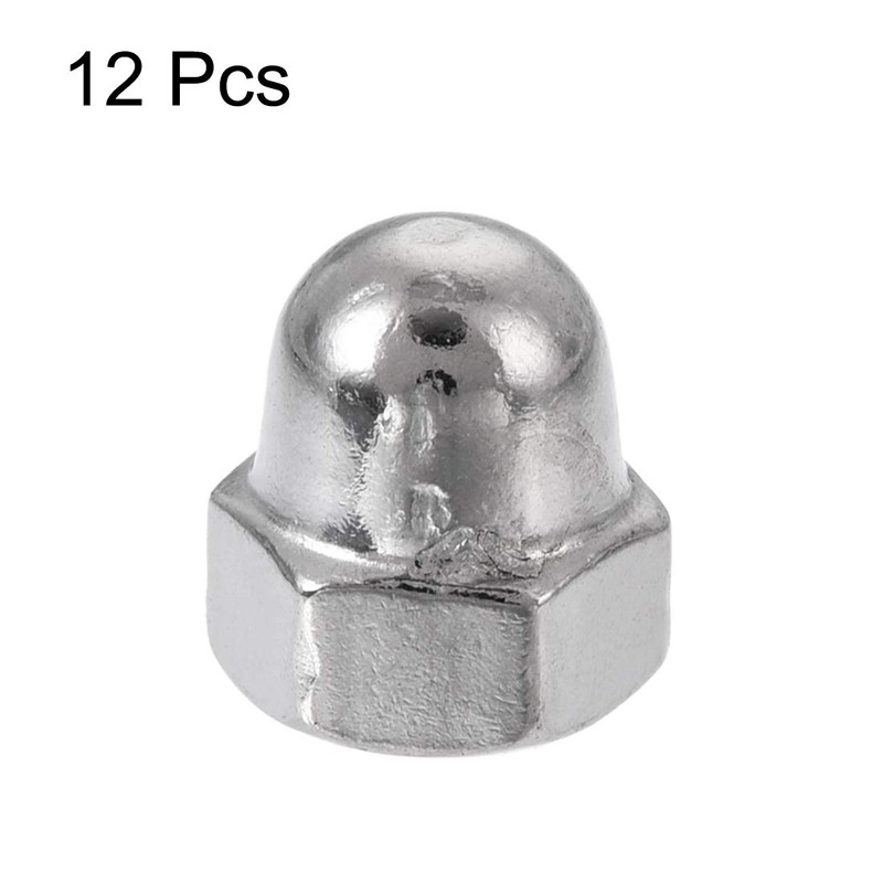 Sourcingmap Acorn Hex Cap Nuts - 12Pcs M4 Dome Nuts