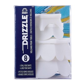 FolkArt Volcano Drizzle Tool, 8 Piece Set Perfect for Fluid Paint Pouring Arts and Crafts Projects, 50434