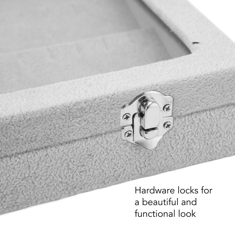 Pin Display Case Transparent Glass Dustproof Pin Collection Display Box