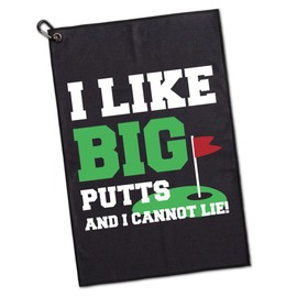 GEYGIE I Like Big Put and I Cannot Lie Printed Microfiber Golf Towel, Funny Golf Towel Gifts and Golf Accessories for Men Women Dad Mom Grandpa, Fathers Day Birthday Gift for Golf Lover