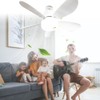Abnaok Ceiling Fan with LED Light and Remote Control, Bedroom
