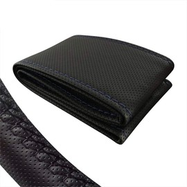 SV518SMI Steering Wheel Cover Black/Blue for All Steering Wheel Types 37 cm - 39 cm for Lacing