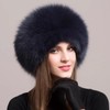 Women Real Fox Fur Hat Winter Thick Warm Luxury Pelt