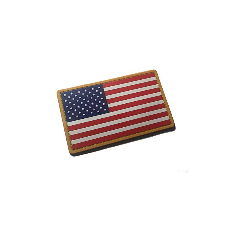 PVC Large 3x5 Inch Color Tactical Us USA Flag (Hook/Loop)