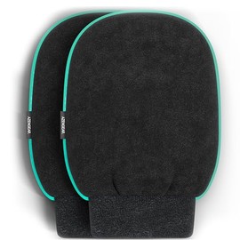 Exfoliating Glove, 2 Pack, Korean Body Scrub Mitt for Dead Skin, Black